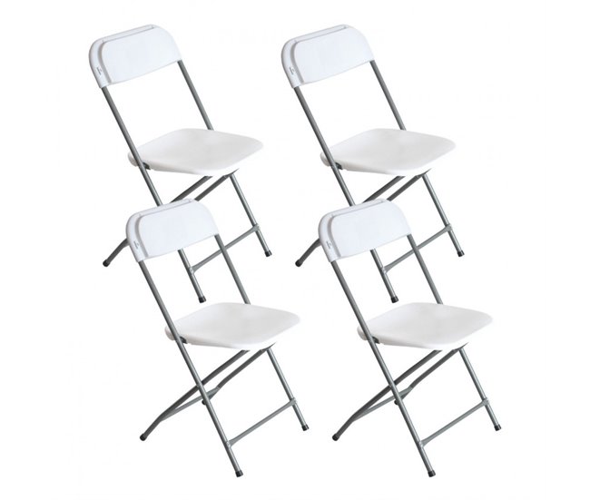 000af175c0baae8f49c419b2ecbc68e20712caa7_315c265155c64a2eb9b3d5c23d70bed5 Pack 4 Sillas Plegables Blancas 49x44.5x80.5cm 7house - Conforama Barato