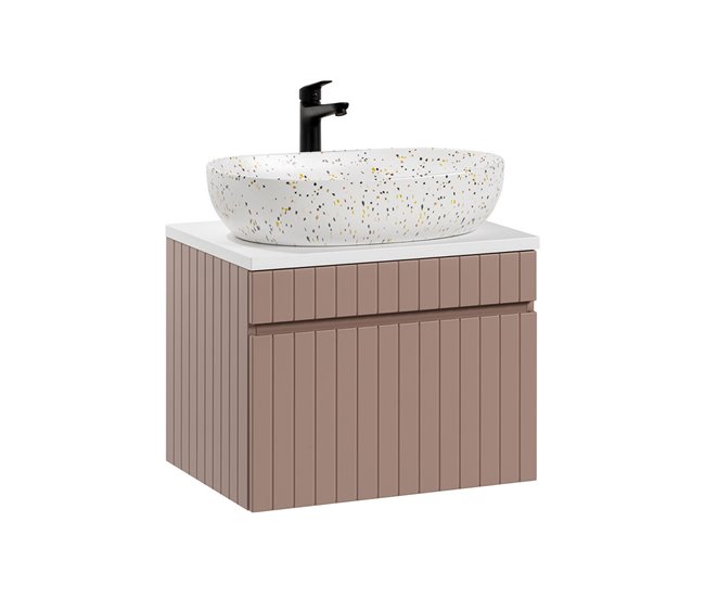 00487f2ce76e943a46f768757d83e0c40be5a156_d9b685b853624d0aa816cb8f87b34ea4 Envío Internacional Mueble lavabo individual 60cm Zelie Rosado y Blanco - Conforama