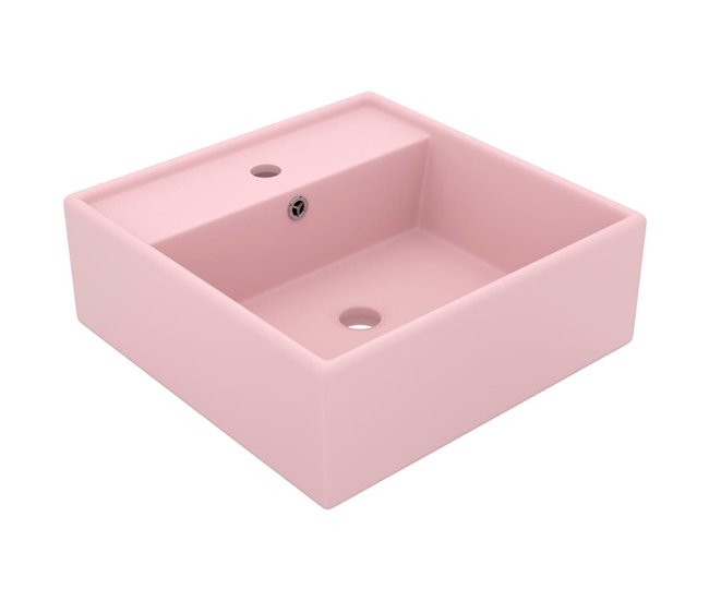 01c2bf6bf5eb3bbd830e97f8fe4173ec686852b2_f4937ffb0a0d423389ba173911c1ef05 Premium vidaXL Lavabo cuadrado rebosadero cerámica marrón oscuro mate 41x41 cm - Conforama