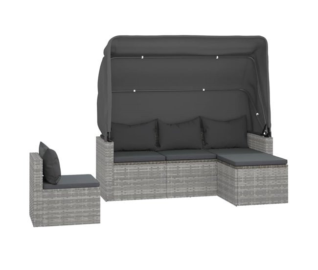 03eadcc1973889bdb0871f82d40c3a1641b4cdbc_cf82e07b6df6411098057d066e2117e7 Precio De Oferta Conjunto de sofás de jardín de 4 piezas con cojines de mimbre de resina gris 02_0013555 - Conforama