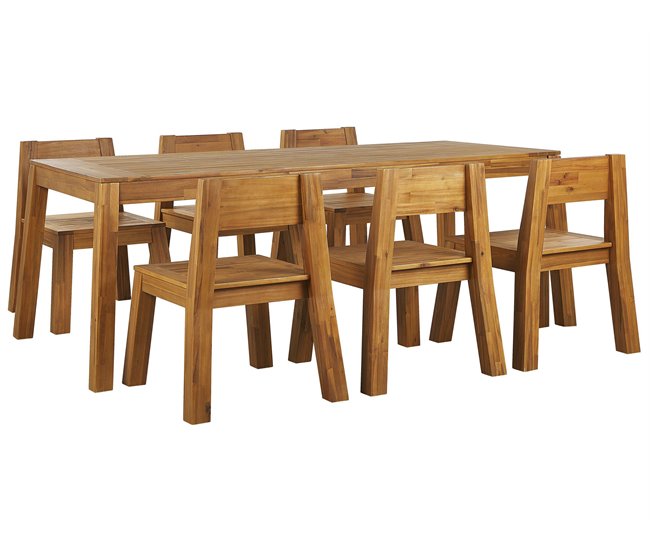 040e7d12c99b036cbfa42593e712440aac9502b4_61027de7e4a54ad6af1e7deedbb85ed2 Conjunto de comedor exterior 6 plazas LIVORNO Madera de acacia Marrón - Conforama Precio De Fábrica