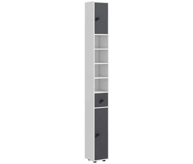 05b73e53f72ae009067547991e6de78247420adc_432dd15450fa4802830cb7bf76ba570f Súper Precio Kleankin Columna de Baño Moderna Armario Alto de Baño con 1 Cajón 5 Estantes Ajustables y 2 Puertas Mueble de Baño Carga 30 kg 20x20x180 cm Gris - Conforama