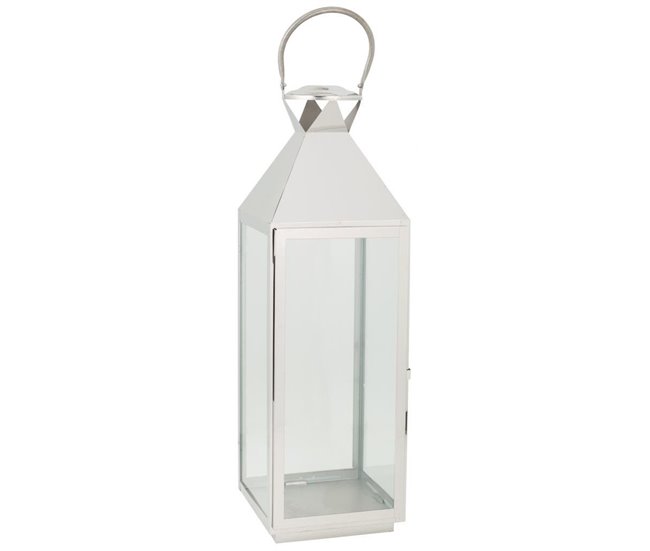 06dee7710b884ca58ebc7bc9b03577a1b7bff3b6_46a63765836a4608a9ec6712a00309d8 Nuevo Modelo Farol de acero inoxidable y cristal, con unas dimensiones de 24x23x72 cm - Conforama