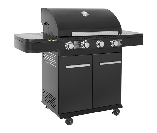 08318ebc5ac0915855d8bc98af072a8a3396c5fc_4919fe93ef3d4468940717260b26e908 Envío Exprés Cook'in Garden - Barbacoa de gas FYRA con termómetro - 4 quemadores - Conforama