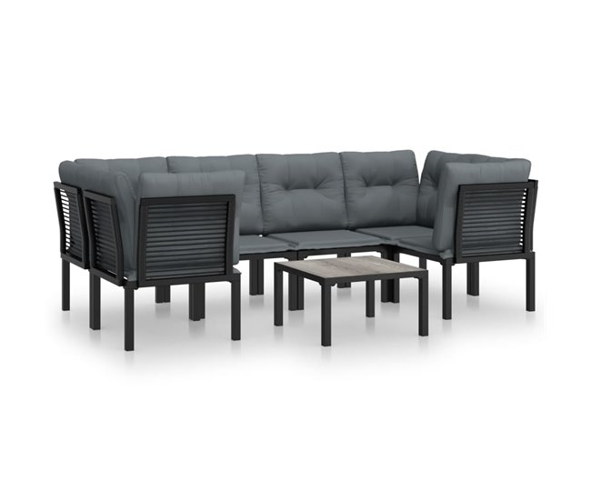 095200134381849b921f7fc13b4ec415a6afd313_737fe6346396492985ddf5f65ed3c339 Juego de muebles de jardin 7 piezas ratán sintético negro y gris - Conforama Pedido Al Por Mayor