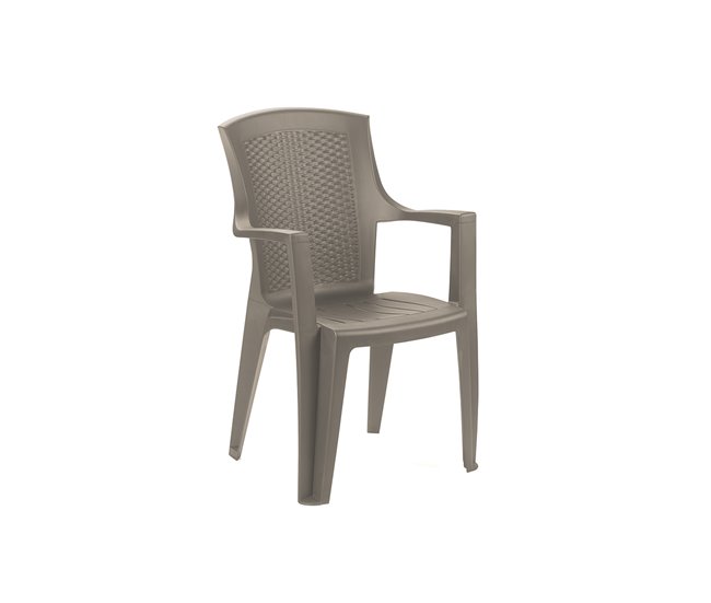 HAUSBED - Sillon Exterior - Paradis - Blanco - 55x60x91cm - Set 4ud - Cojines Incluidos - Conforama Exclusivo