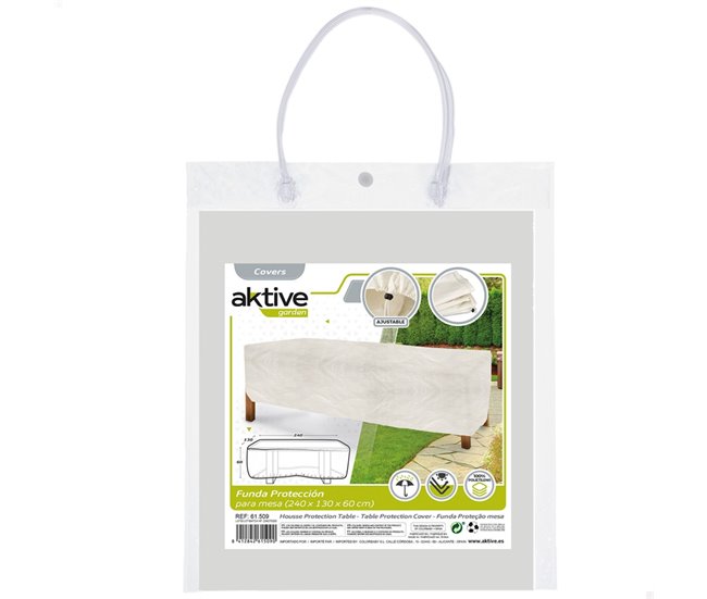 Ordenar Ahora Mismo Funda impermeable de mesa jardín 240x130x60 cm Aktive Garden - Conforama
