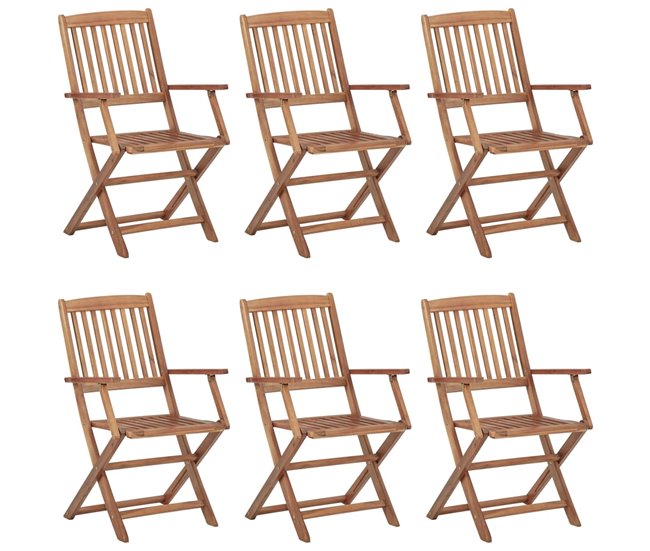 0c7890956f9fa041956116ccf784a8b08698191b_6e9bda576ddf44e29261cb0a0064eaf7 Precio Bajo Sillas de exterior plegables 6 unidades madera maciza acacia - Conforama