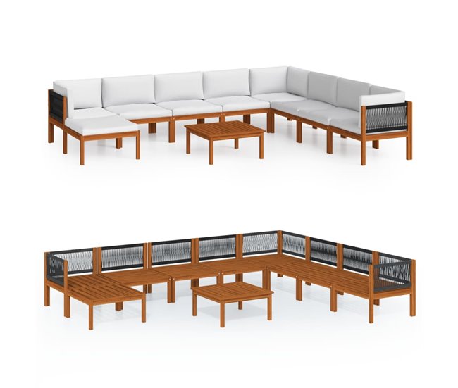 0ce96f8b6b9427b9a518ed0a8b69813ff01d1697_22d0bea7b69f4d2dba91e91f571268dd De Moda Muebles de jardín 9 pzas cojines crema madera maciza de acacia - Conforama