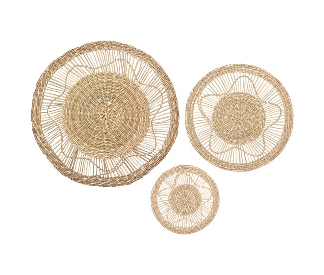 0dd6d6588f620292ade007ef09a88bea65cc4a61_9c9113875a1d4a49b617422cc2b9bbca Gran Oferta WELL HOME - Decoración mural 'Seagrass' Ø18 Ø28 Ø38cm - Conforama