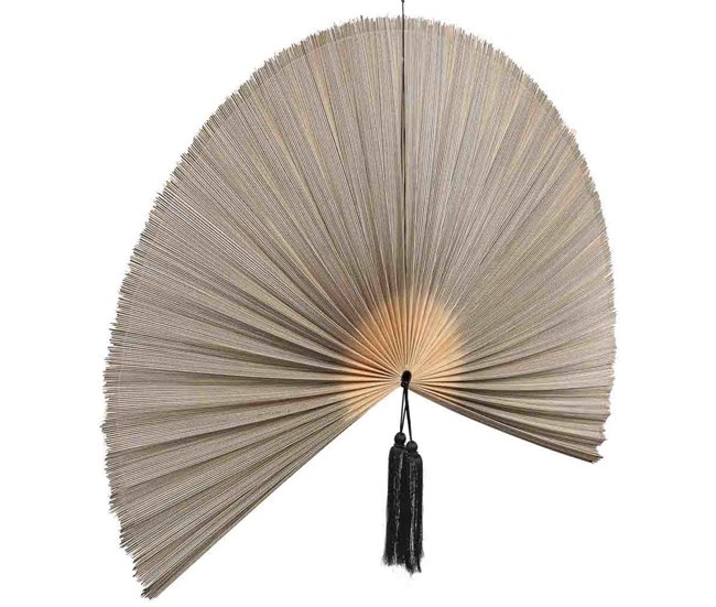 0eca78bf4d2aeed69919105a17e43fa3159bd259_136e7c537b324a48bc2e6f444d1f9745 Palmito decoración de pared de madera de bambú y tela gris 145x75x2h cm - Conforama Barato