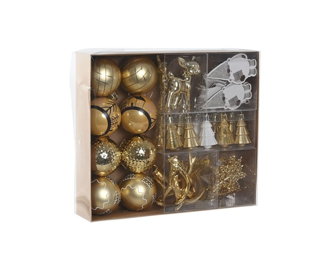 102f4fae46121e1be5aba0feba7849d4a24790ef_86e0c888374f48ce9c6691cb5e5e8910 Lujoso Bolas de Navidad Home ESPRIT Dorado Polietileno 28 x 6 x 24 cm (55 Piezas) - Conforama