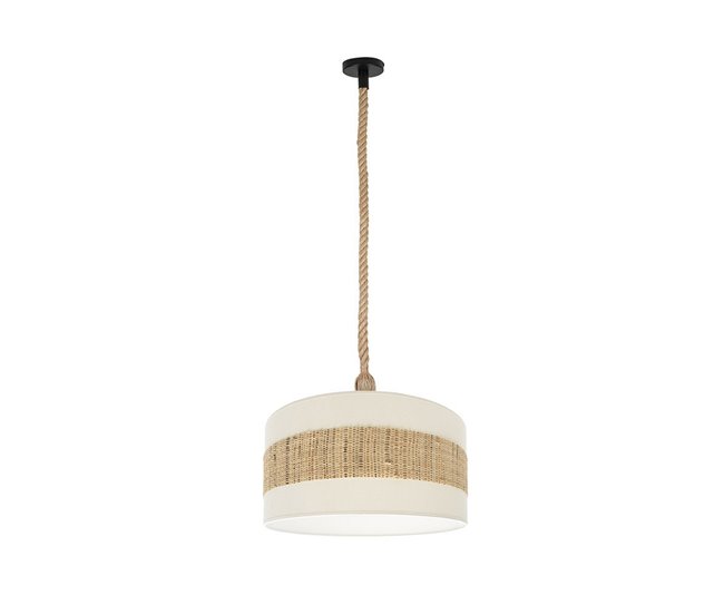 Rebajas lampara de techo textil color blanco serie nicaragua 50cm - Conforama