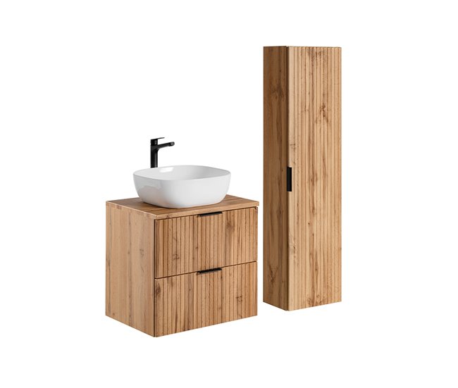 13ca0838140bdfaf23a7099d9fd142b739969c0c_b506de576e084b66b35996cc5996876a Envío Gratis Conjunto mueble lavabo individual 60cm y columna Adriel Blanco - Conforama