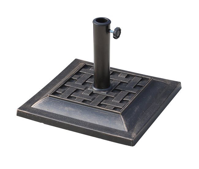 Outsunny Base para Sombrilla de Jardín Peso Neto 9 kg Soporte de Parasol Apto para Mástil de 38mm/48mm para Terraza Patio Exterior Ø44x32 cm Bronce - Conforama Disponible Ahora