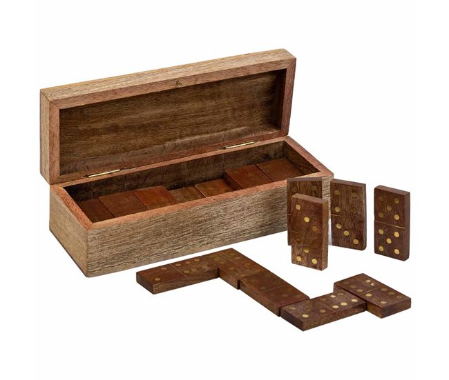 Bestseller Dominó en caja de madera marrón 20x7x6 - Conforama