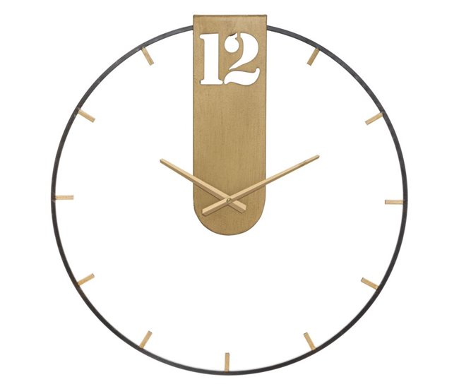 1690b9799da6f275d3fa465a351e053df6b1aa39_b648e72af58c4df2b0883f0fef9c5df6 Lujoso Reloj de Pared MF243, Metal, Negro - Conforama