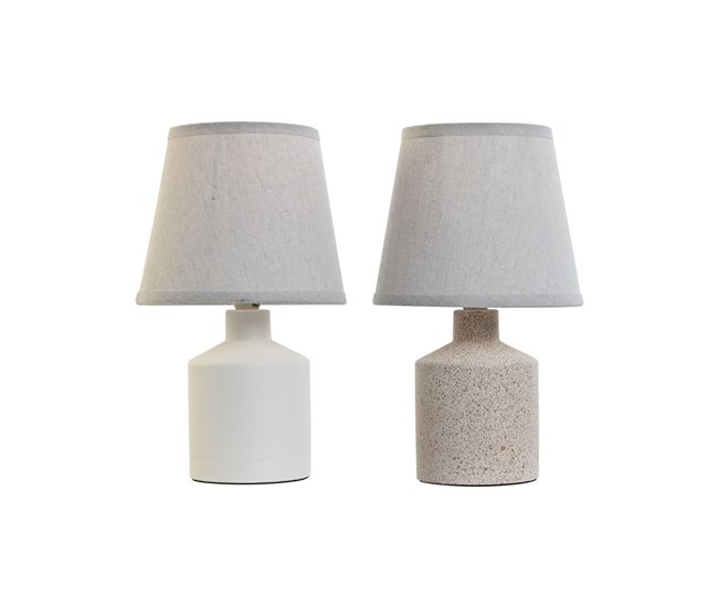 16d962b964af58c5ef98ab134665125b581ecf19_7431274c526e46f28a3d1a4935680cf3 Lámpara de mesa Home ESPRIT Blanco Beige 40 W 220 V 15 x 15 x 27 cm (2 Unidades) - Conforama Auténtico
