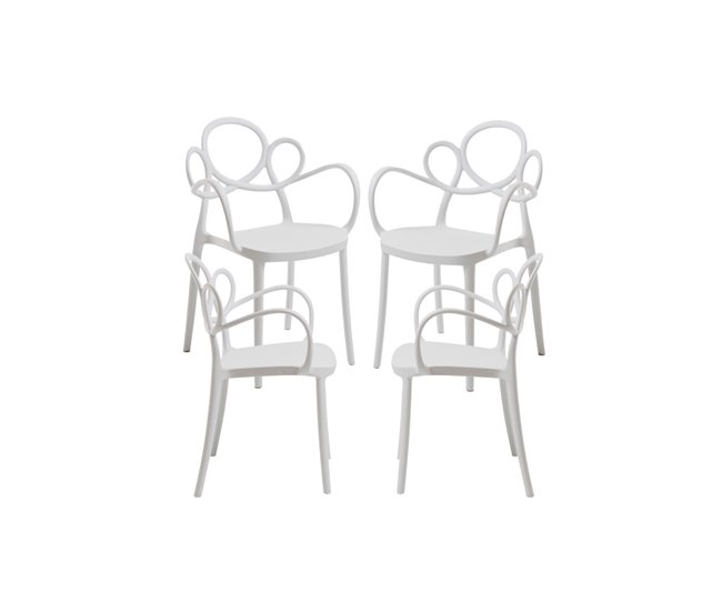 16f2bee457613825a994d353f43015895b5978dc_24945e99942842efbe1e3814a4ba3450 Precio Reducido Pack 4 Sillas Sky con Reposabrazos - Blanco - Conforama