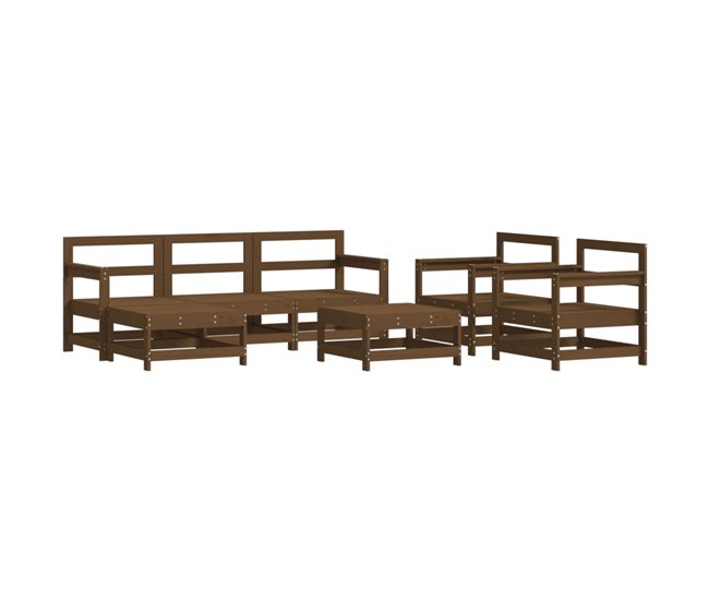 1714e6fd1f094b976c1eed5355092f6834276c79_6fd5b293ec3e4735ba7fc81a06854488 Juego de muebles de jardin 7 piezas madera maciza de pino blanco - Conforama Rebajas
