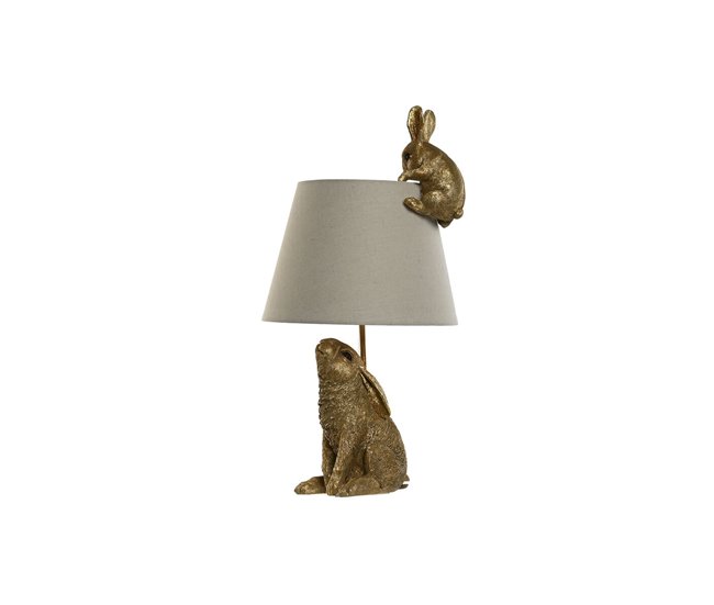 17825bc2564fe124bbb35cc4b8072c6abbed81db_66779886de314718a00effd36cb08561 Oferta De Temporada Lámpara de mesa Home ESPRIT Beige Dorado Resina 50 W 220 V 30 x 30 x 58 cm - Conforama
