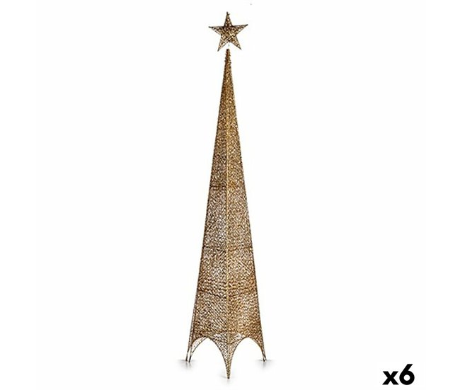 17b84ae9784558b910f40628816fd165d1e4b884_064b740a3a93436ca8312a769ee44db6 Bestseller Árbol de Navidad Estrella Torre Dorado Metal Plástico 34 x 154 x 34 cm (6 Unidades) - Conforama