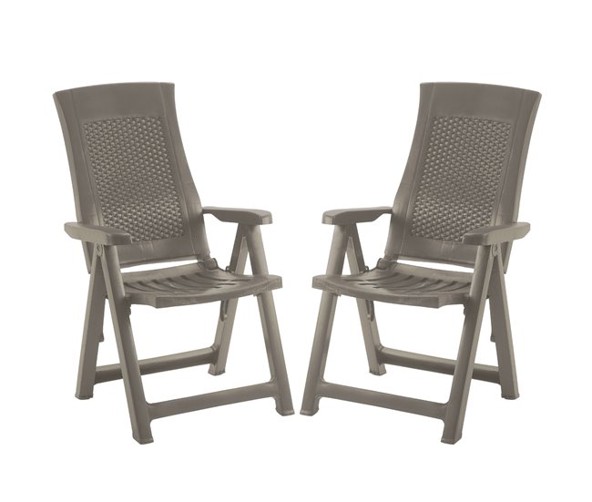 18b452f285f8f36fb16bce802b25966f16cd7c2f_5dede8e36d72486ebda2ec5388073570 Pack 2 Sillones Plegables Muebles de Exterior Gold Estilo Práctico en Color Marrón 59x108x62 cm - Conforama Más Vendido