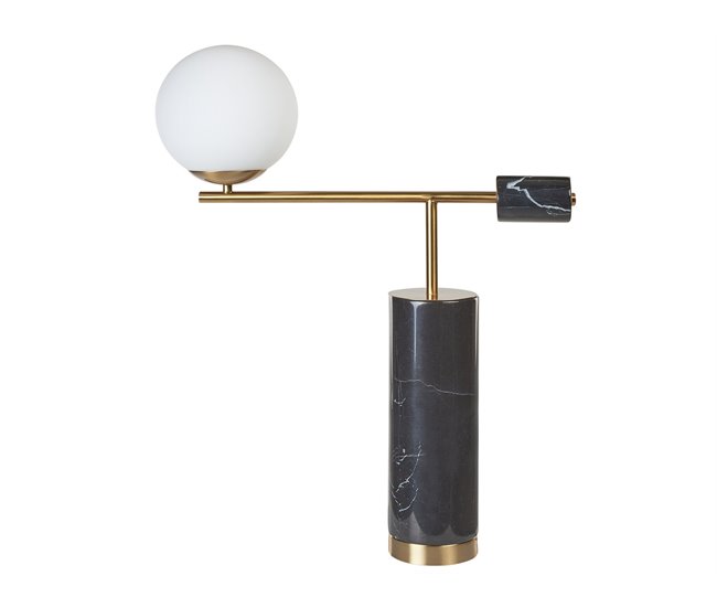 Nueva Colección Lámpara de mesa HONDO Piedra Negro - Conforama