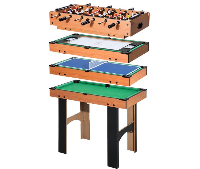 19be7debedde465d4d2becdebde2d4693151b603_bd6358a1f21042e893c38d51c8148c96 Favorito De Clientes HOMCOM Mesa Multijuegos 4 en 1 Mesa de Juego para Niños +6 Años Futbolines para Niños Mesita de Billar y Ping-pong 92x78x80 Natural y Negro - Conforama