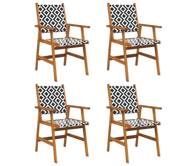 Ordenar Ahora Mismo Sillas de jardin 4 unidades madera maciza de acacia - Conforama