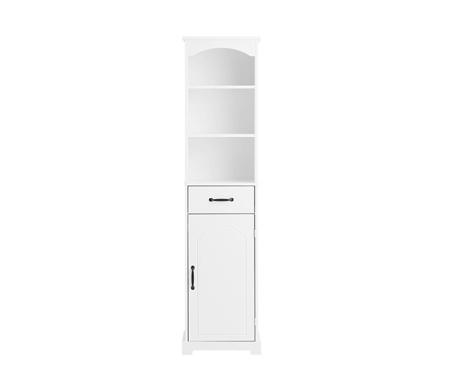 1fa057e2b8b7510d151d7623d15a2231d6b1e8ba_673622b153a24105a88d63896ebac757 SoBuy Mueble de baño alto blanco 42x30x173 cm con cajón y estantes ajustables resistente a la humedad BZR206-W - Conforama Liquidación