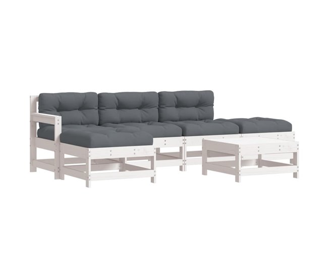 220a3ea7bd7a3a818efbbb957c4b1bca394559b4_99ed130777bc431080529674a1be4791 Novedad Juego de muebles jardin 6 piezas y cojines madera abeto Douglas - Conforama