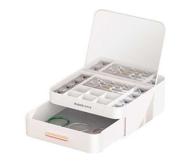 258ac2146ba345055004ce1c749f161b1c898177_a6cee500f61944e5b69894a5843bb719 Estuche portátil organizador de joyas con espejo Joybos - Conforama Oferta