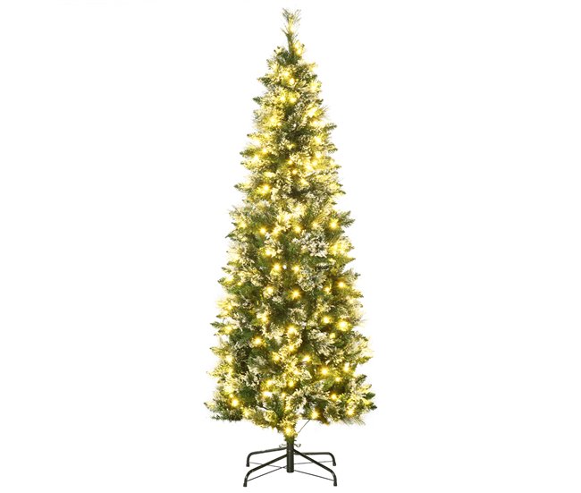 26130f802f5ddc32e69a264fec016aea86b7c448_35f3e75e74284280b50ebd3303ad1536 HOMCOM Árbol de Navidad Artificial 180 cm con 240 Luces LED Árbol de Navideño de 618 Ramas Árbol con Soporte de Acero Forma de Lápiz Ø68x180 cm Verde - Conforama Nuevo Modelo