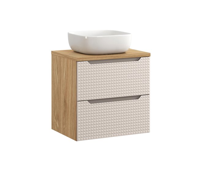 26cc04ac0cfebd37e449f2a2b7e0dc5892461496_dd91828226ed4035bd5e92f7b700f36a Auténtico Mueble lavabo individual 60cm Mallory Beige y madera - Conforama