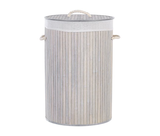 Cesta SANNAR Madera de bambú Gris - Conforama Precio Bajo