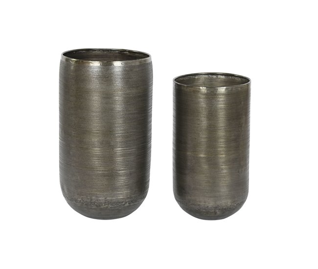 28e08c3bb54930a93e794bc22b129e2ce1dbd3f7_ca91b10fd24b4bc7bd5561f704f96850 Garantía Incluida Set de Maceteros Home ESPRIT Dorado Plateado Aluminio 34,5 x 36 x 63 cm - Conforama