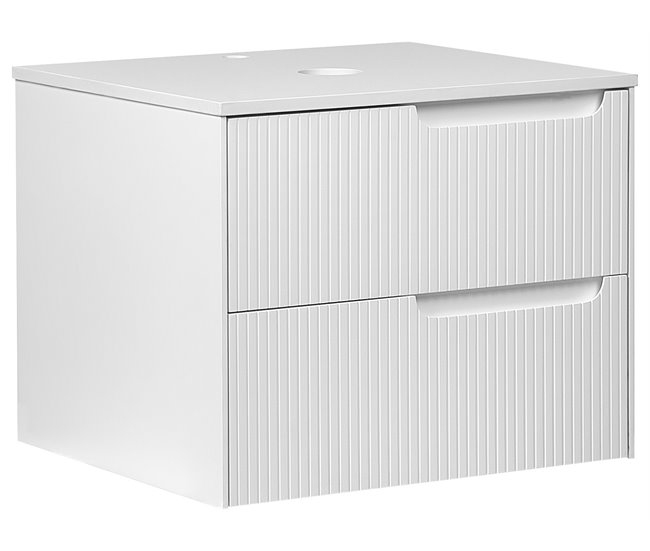 291321eec54790a8a6059fe716727ad576c13aef_8c38601ab9384787bf9aa81b0a92997c Mueble para lavabo de pared QUINTELA 60 cm Blanco - Conforama Popular