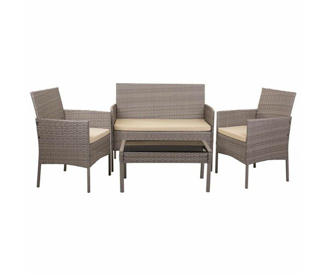 291dfd2874149f44df9cf1907436d9d3a91835c8_5e7d3daa396847809ecccb2f9add48c7 Bestseller Conjunto de Mesa con 2 Sillones Alexandra House Living Gris 4 Piezas - Conforama