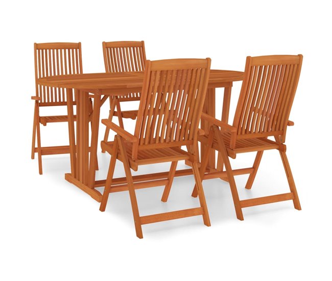 29ee6de5fc52b05061dcc975015b61d98240d5f7_e55b6f7322d64f75809992ad85b5f552 Tendencia Juego de comedor para jardín 5 pzas madera maciza de eucalipto - Conforama