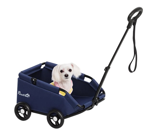 2afdd6049ba34a0dd845f293bc04aeed6573eb92_58096c66a0564a40a7aa07a5c8907407 PawHut Carrito para Perros Plegable Cochecito para Mascotas Carrito para Perros Miniatura con Barra de Empuje Ajustable Diseño Abierto Cojín Bolsa de Almacenamiento y Ruedas 53x45x28 cm Azul Oscuro - Conforama Rebajas