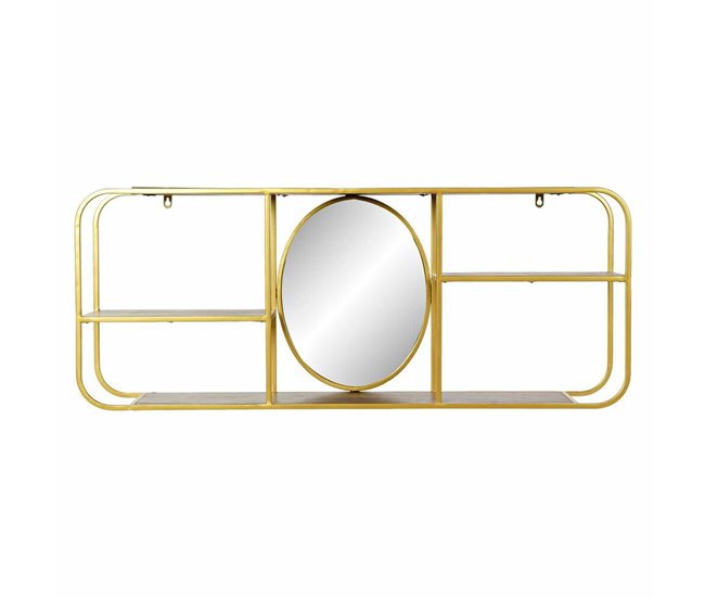 Tendencia Espejo de pared DKD Home Decor Espejo Dorado Metal Madera Marrón (100 x 18 x 40 cm) - Conforama