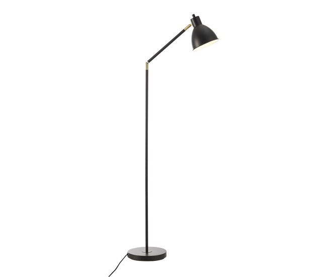 Descuento Lámpara de pie Stockport con pantalla y brazo ajustables metal 139 x 58 x 23 cm cm - Negro / Dorado [lux.pro] - Conforama
