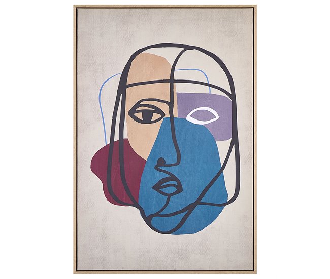 Auténtico Lienzo BINETTO Motivo femenino 63 x 99 cm Multicolor - Conforama