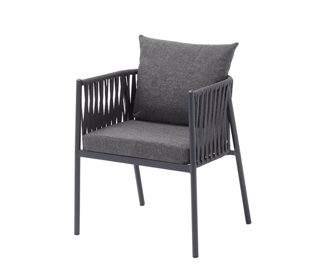 Precio De Fábrica Well Home Silla 'Macka' Antracita para Exterior - Duradera, Cómoda y de Estilo Contemporáneo - 65x65x140cm - Conforama