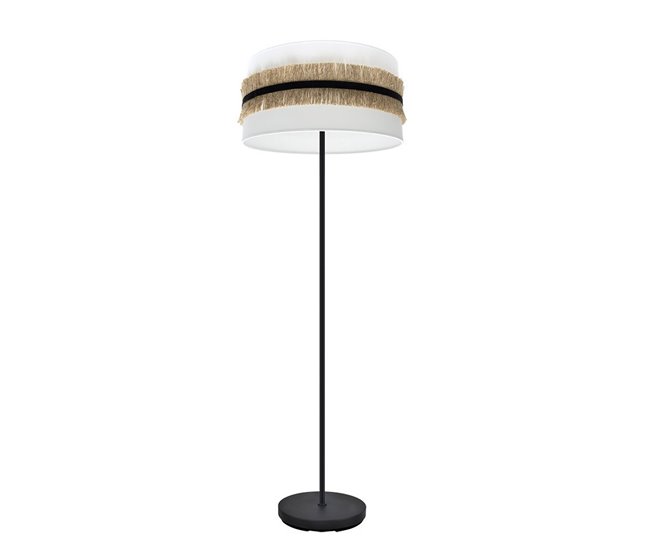 Garantía De Devolución De Dinero lampara de pie metal color negro serie angola 40cm - Conforama