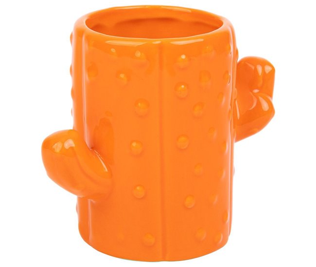 345df96aef7307fe834225ee2ec79bc48a335005_226fdaafd7f74ac984eda2091a6b81cd Porta lápices cactus de cerámica naranja 13,5x7,8x11 - Conforama Lujoso