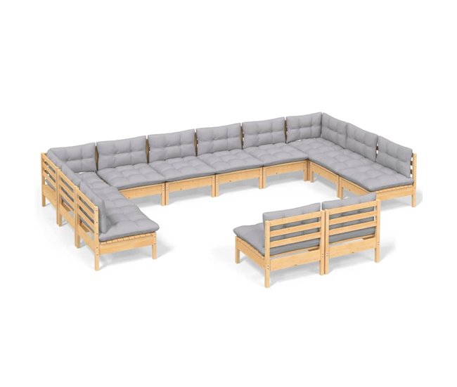 347b948a044c1bf3b2f6965780e96b2640bb1f5c_0c543a9dcad444ebb33af6f7bfad2680 Compra Ahora Muebles de jardín 12 pzas y cojines madera maciza de pino gris - Conforama