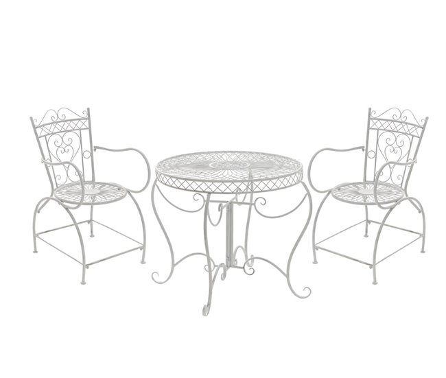 354bbc6557455fc526747dd47d1165dada331a26_09545f0639484c33be0623015493c758 Conjunto de Muebles de Jardín Sheela Metal Blanco antiguo 90X90X69 cm - Conforama Última Oportunidad