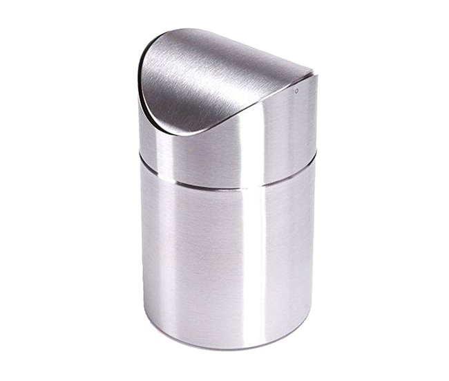 3766421c690900a656db58ef33480939aa403e2e_ab5fe9375fdc42f2b35a268949586821 Well Home Cubo de basura con capacidad de 1,5 litros de acero inoxidable con tapa 12 x 17 cm. - Conforama Envío Internacional